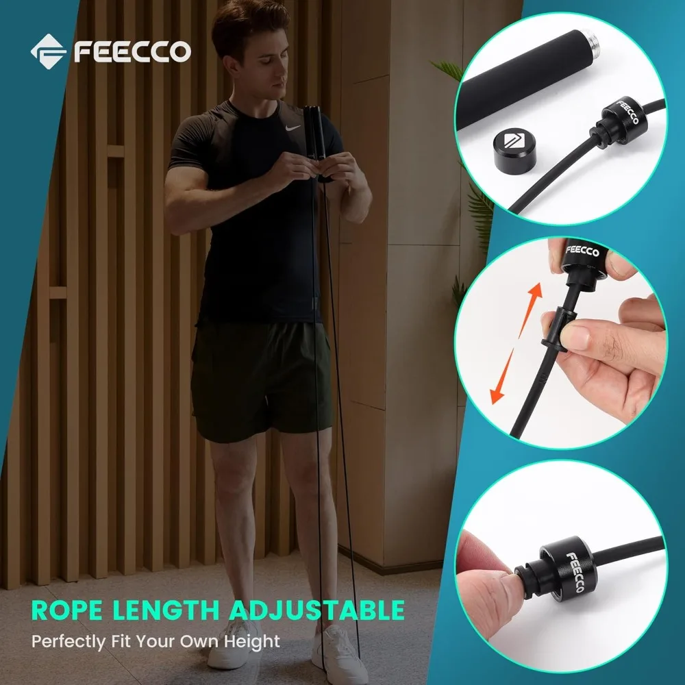 Weighted Jump Rope 1/2 lb – Adjustable Steel Cable for Boxing & Cardio - alternate view