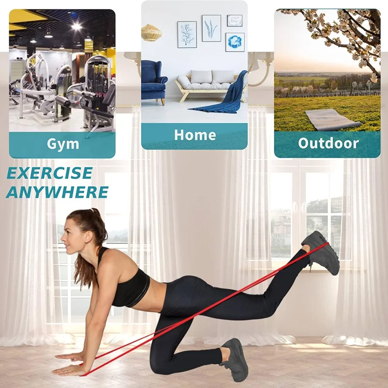 Yoga Resistance Loop Band – Elastic Stretching Band for Hips, Squats & Glutes - alternate view