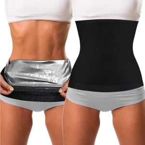 Women’s Waist Trimmer Belt – Sauna Sweat Wrap for Workouts