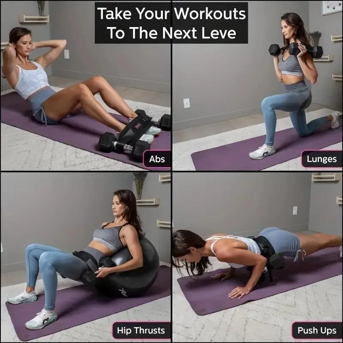 Adjustable Weighted Waist Belt – Hip Shaping & Home Workout Belt - alternate view