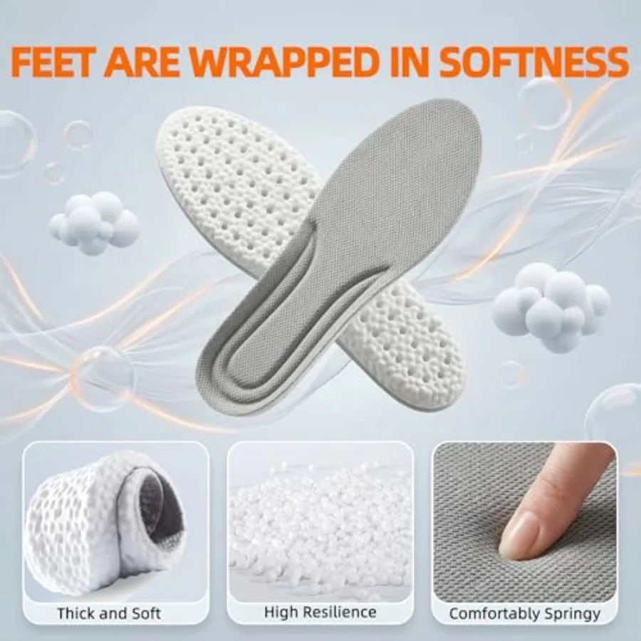 Memory Foam Insoles – Cushioned Shoe Inserts for Men & Women - close-up detail