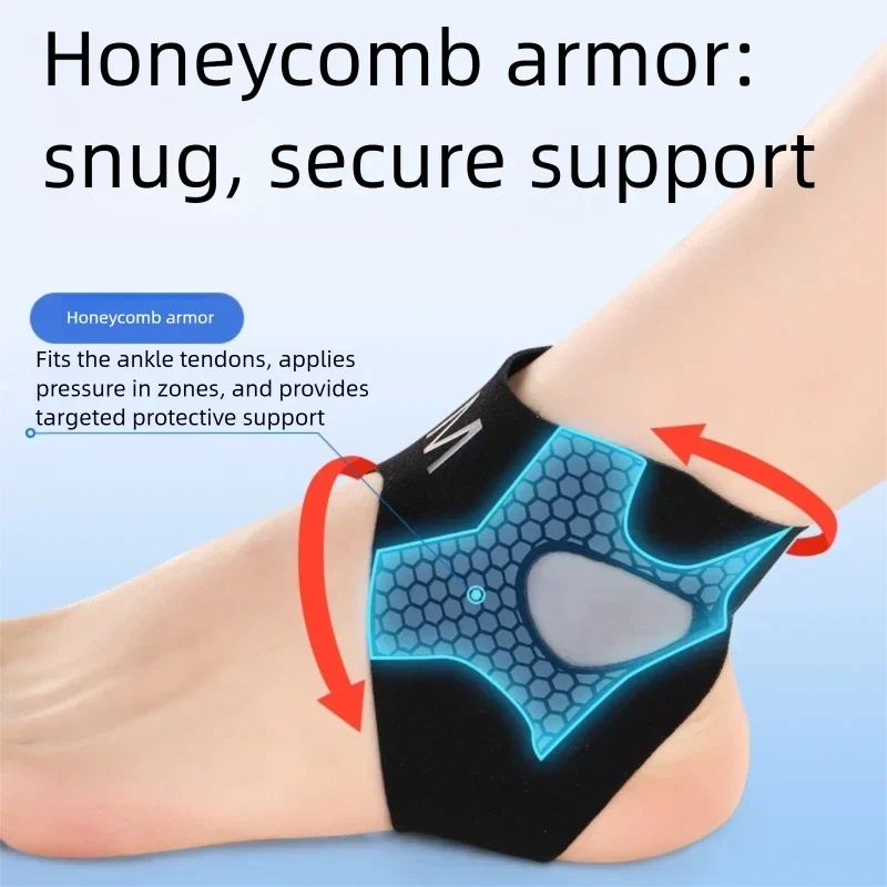 Ankle Brace Compression Strap – Ultra-Thin Bi-Directional Stabilizer - in use