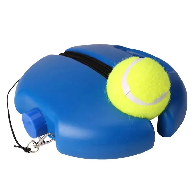 Rebound Tennis Trainer with Elastic Rope & Base – Solo Practice for Stroke Repetition - in use