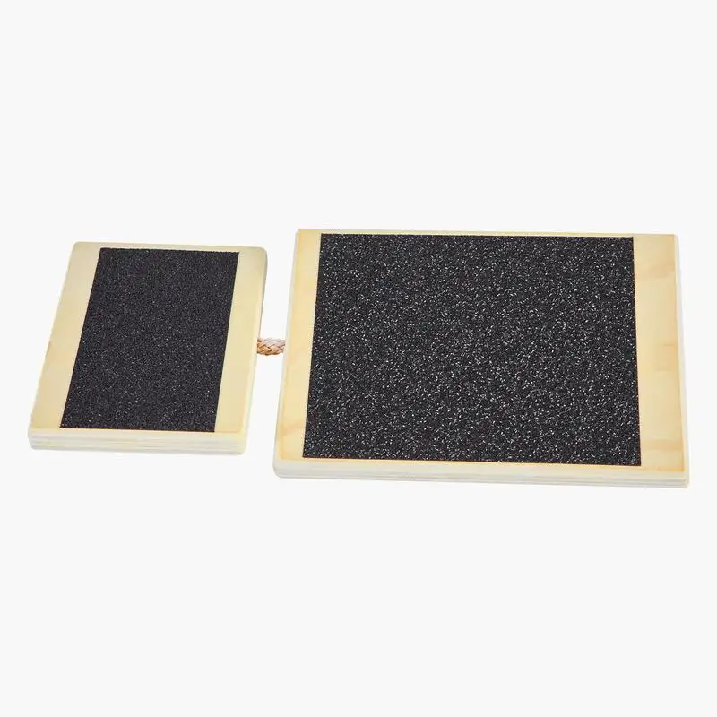 Wooden Wobble Balance Board – Ankle & Foot Strengthening Trainer for Adults - in use