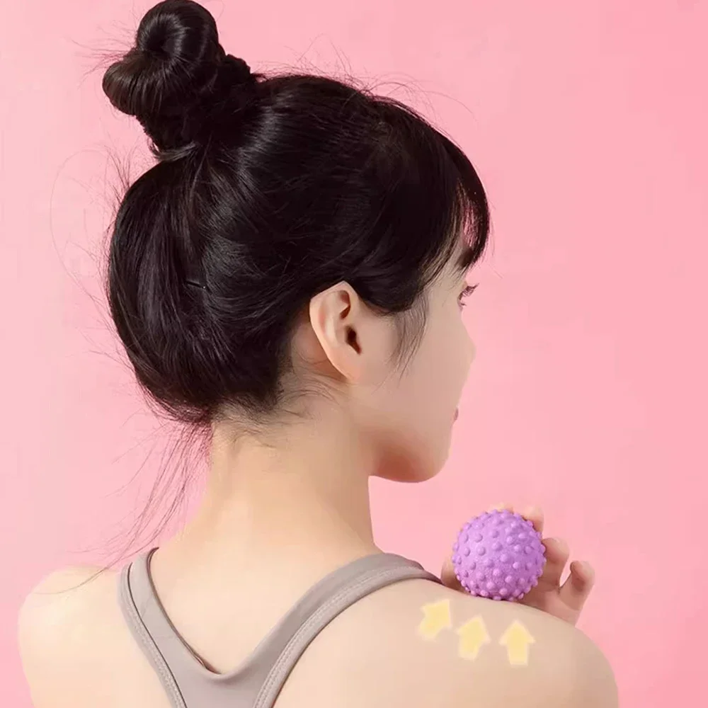 Fascia Ball Raised Point Massage TPR Posture Master Yoga Waist and - in use