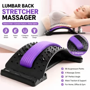 Lumbar Back Stretcher – Multi-Level Spine Traction & Acupressure Board