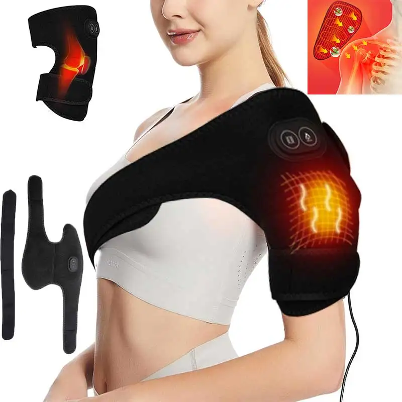 Heated Shoulder Brace – Graphene Heating & Vibration Massage Support