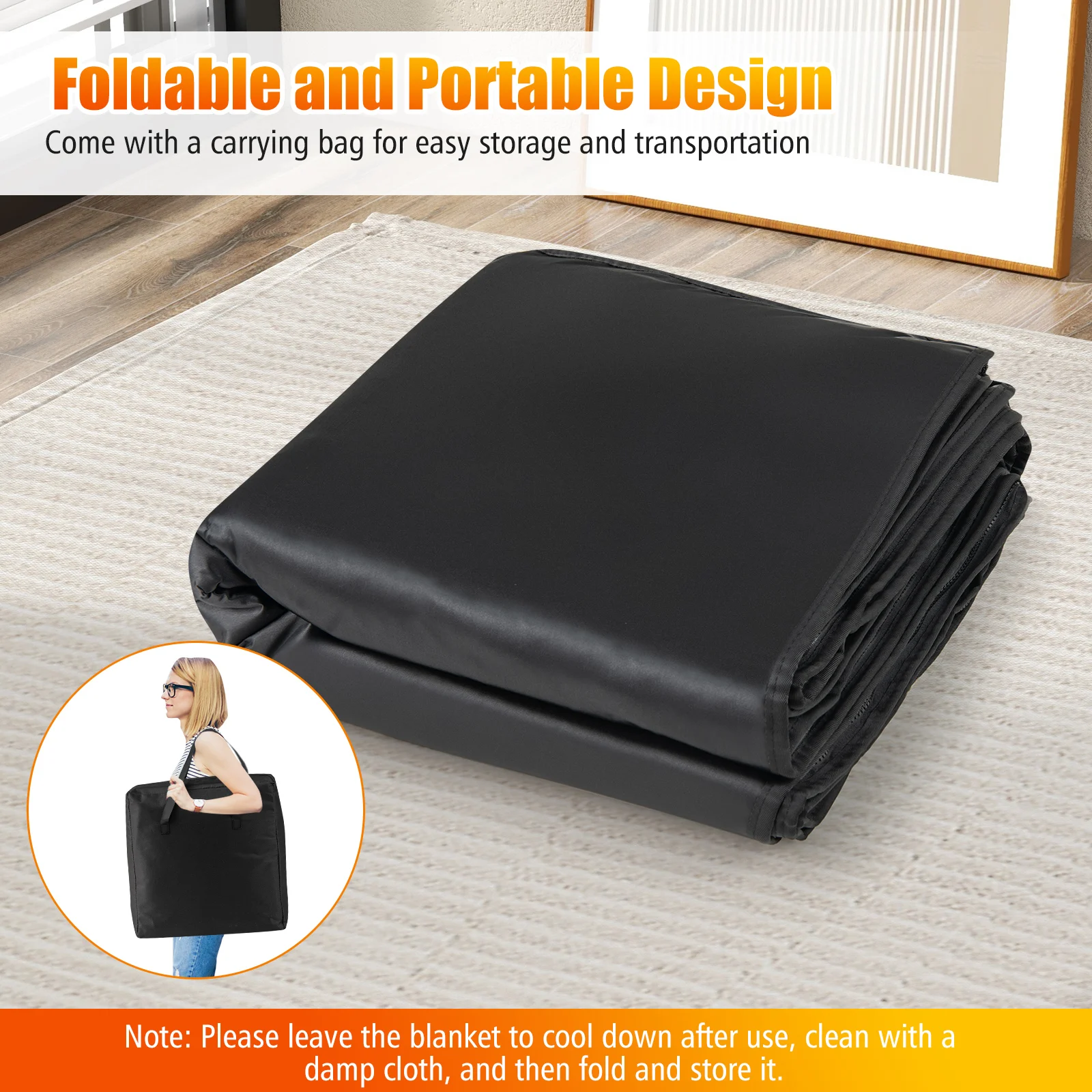 Infrared Sauna Blanket with Sleeves – 90–180°F, 30–90 Min Timer - in use