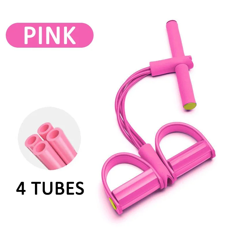 Four-Tube Pedal Resistance Band – Sit-Up & Full Body Tension Trainer - detail view