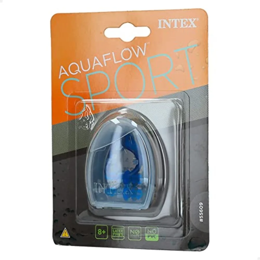 Swimming Ear Plugs and Nose Clip Set - Reusable Waterproof Silicone - close-up detail