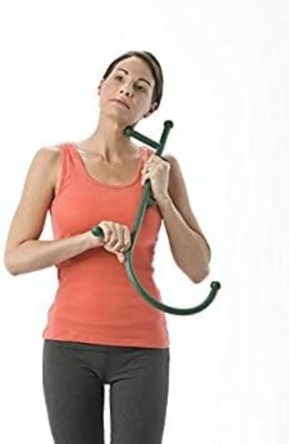 Thera Cane Massager – Self Trigger Point Tool for Neck, Back & Shoulders - in use