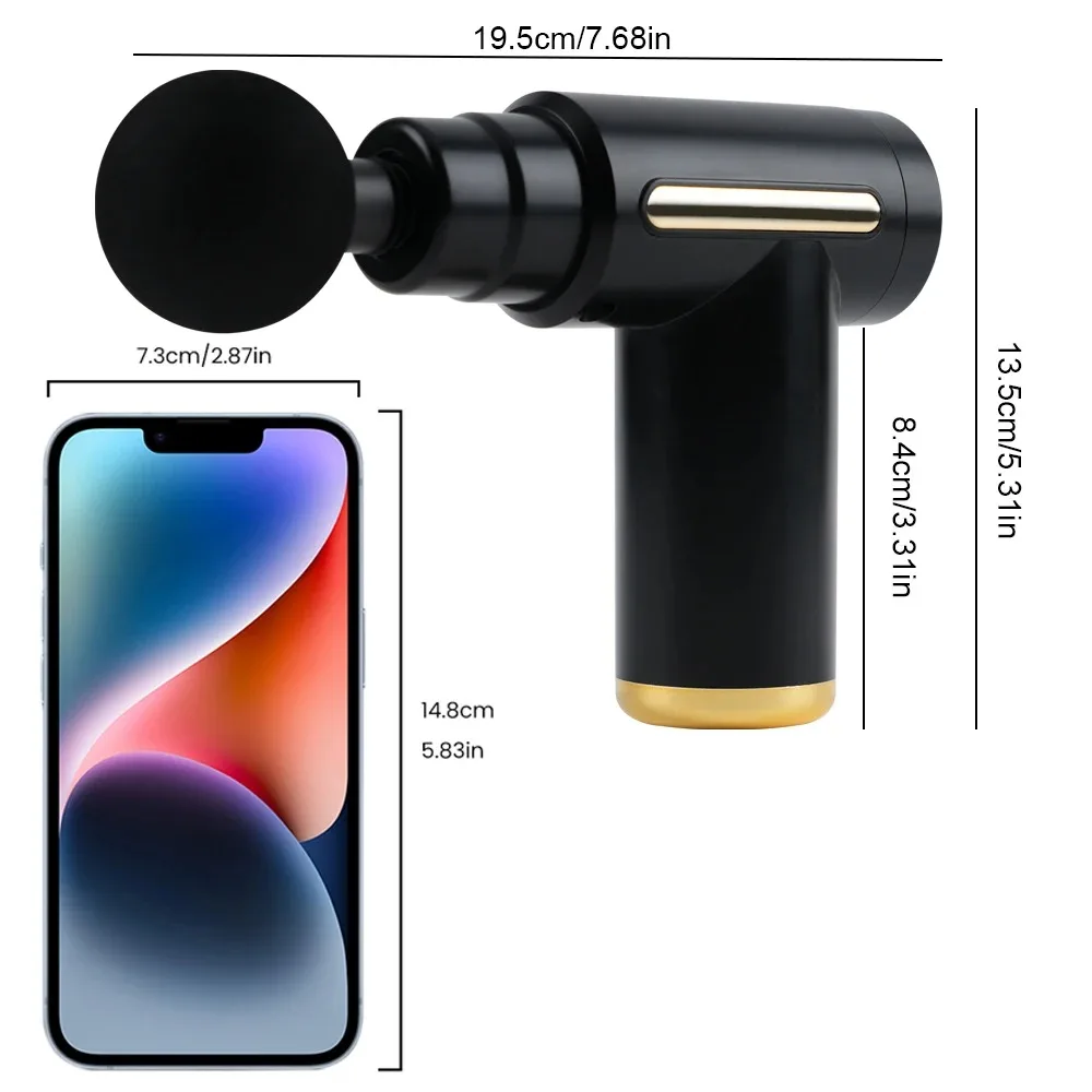 Mini Massage Gun – Portable Deep Tissue Percussion Muscle Massager - in use