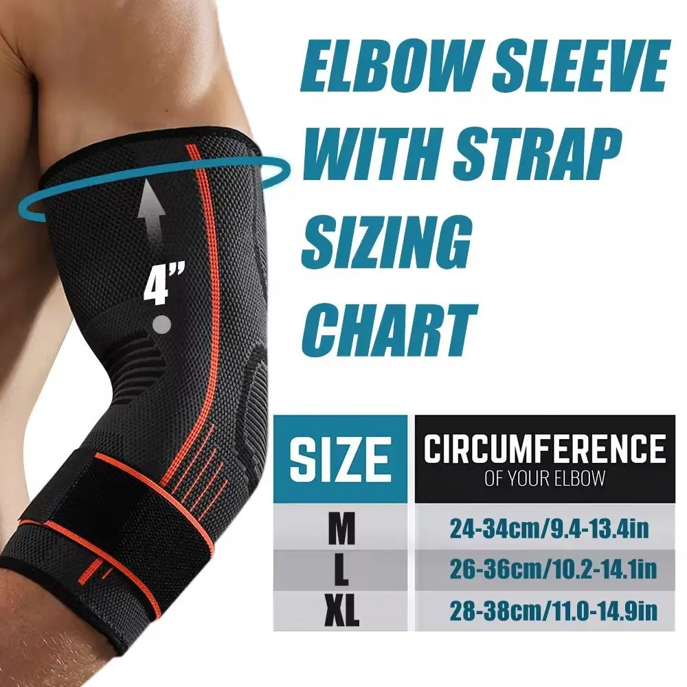 Durable Women Men Elbow Compression Sleeve Support Brace Arm Warmers Elastic - alternate view
