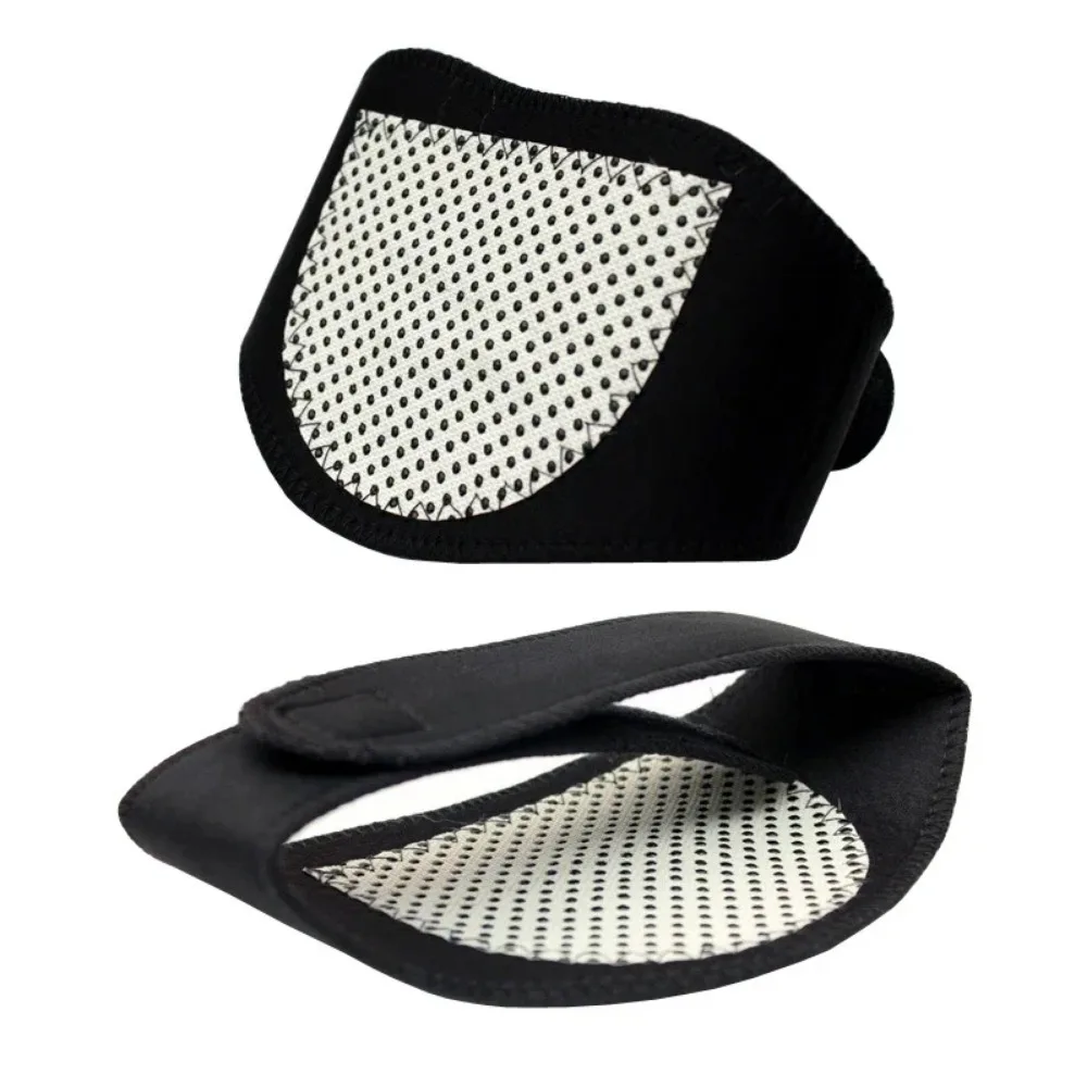 Self heating neck support bracket with magnetic massage for relaxation and - in use
