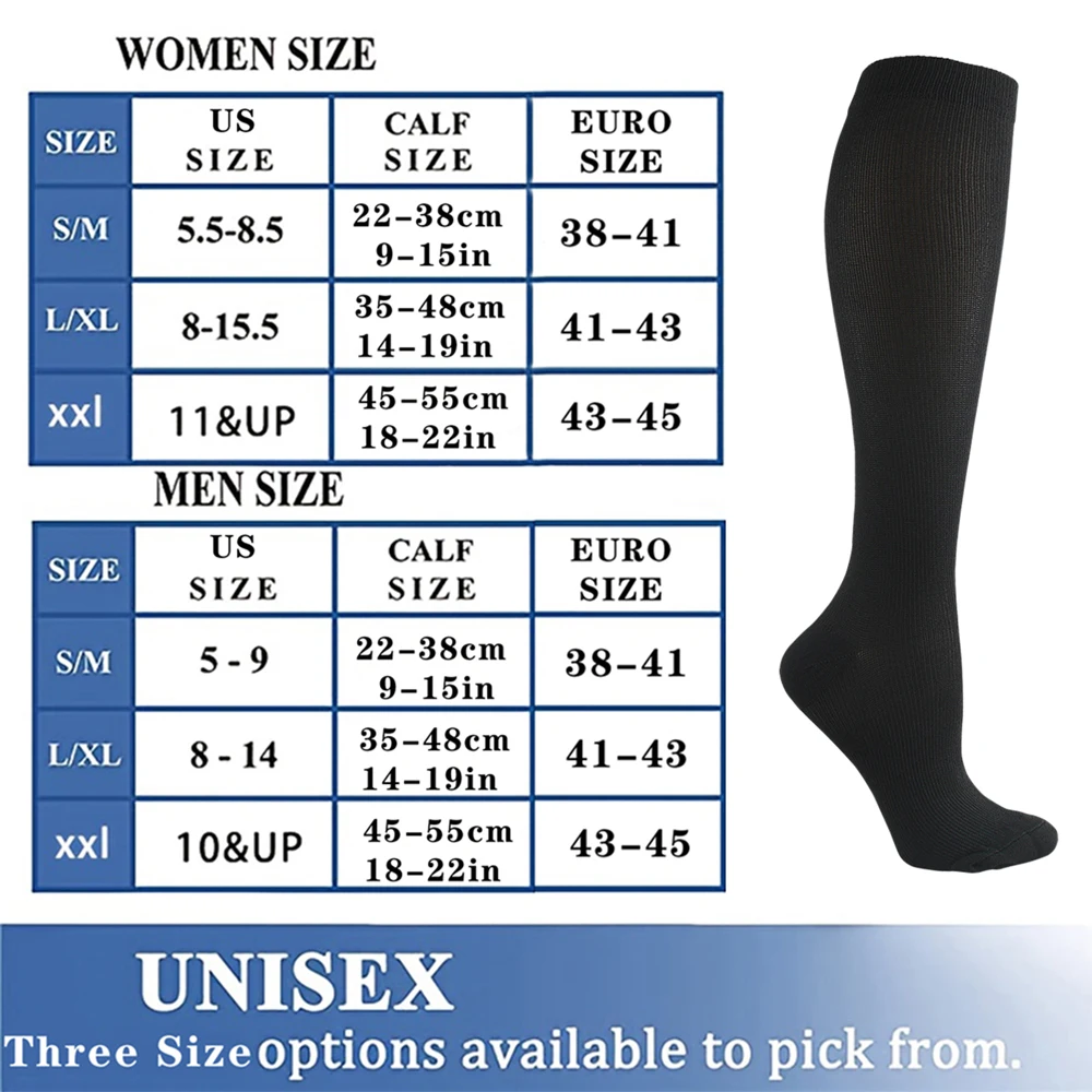 Graduated Compression Socks - Support for Varicose Veins, Travel & Running - alternate view