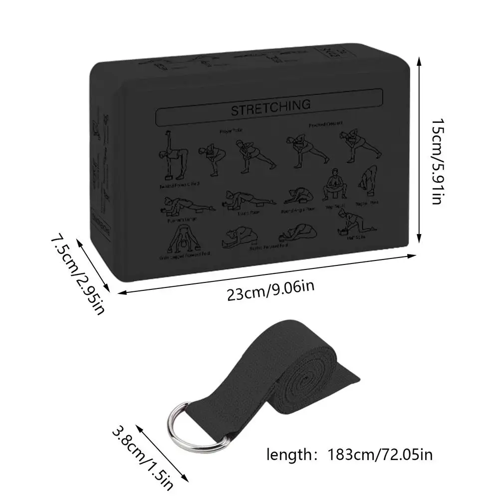 2PCS EVA Yoga Blocks High Density Non-Slip Foam Brick for Exercise - packaging