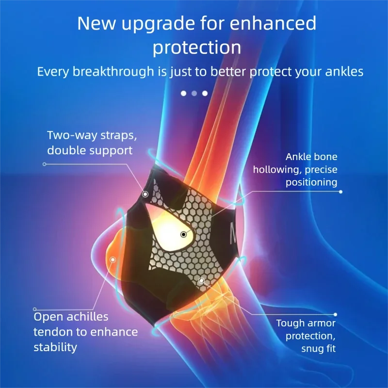 Ankle Brace Compression Strap – Ultra-Thin Bi-Directional Stabilizer - alternate view