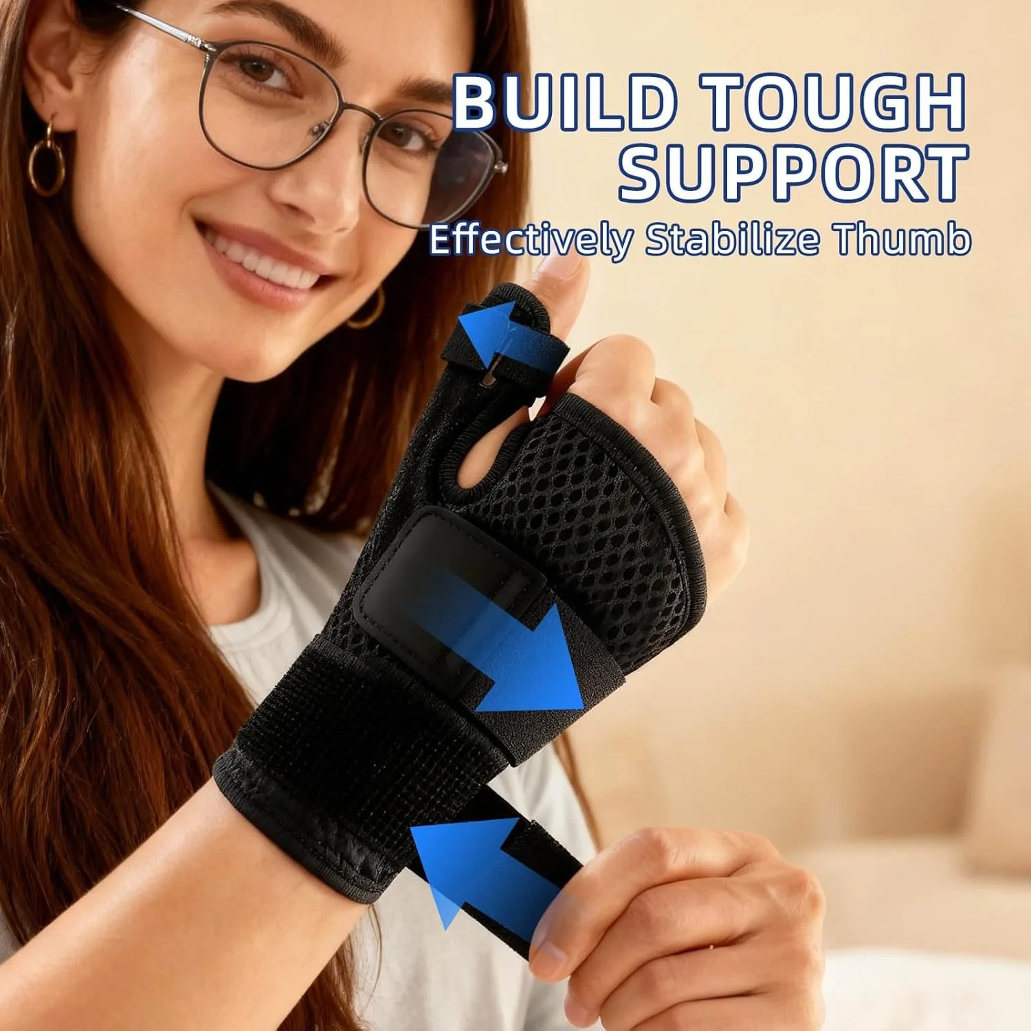 Elastic Wrist Support Brace Non-Slip Breathable Hand Protector Sleeve for Stability - size and dimensions