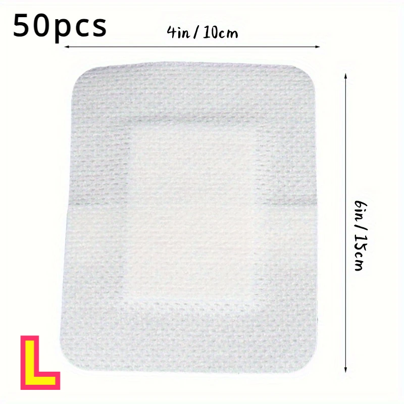 Adhesive Bandages 50-Pack – Non-Woven, Easy-Tear Wound Dressings - packaging