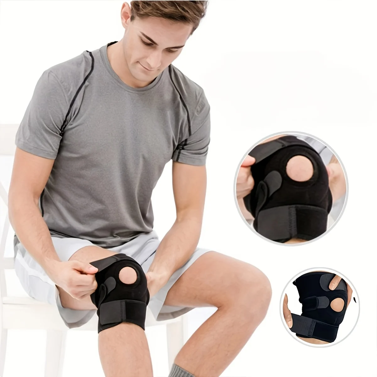 Thin Fitness Strap for Men Women Joint Running Basketball Training - in use