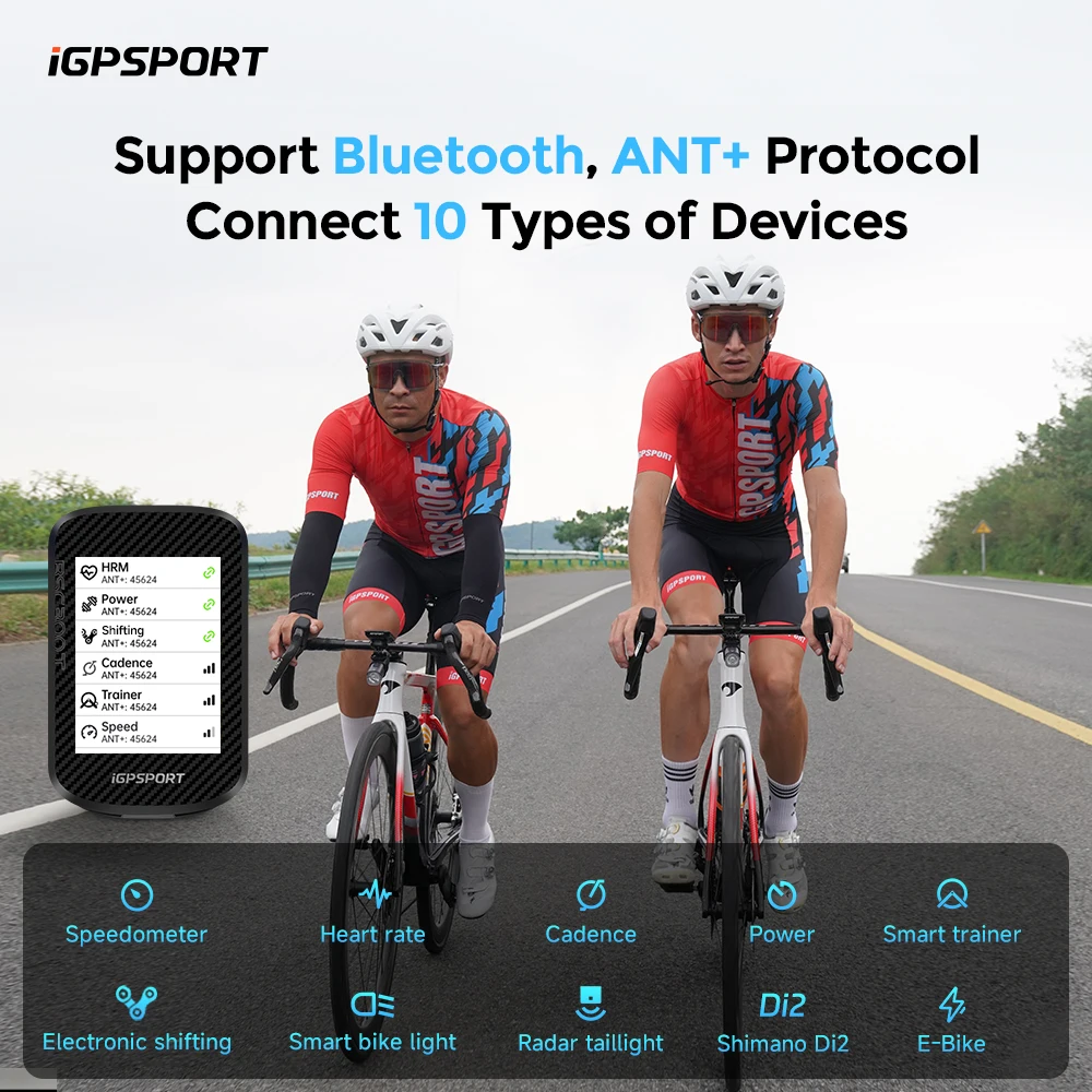 iGPSPORT BSC300T Touchscreen Bike Computer – Colour GPS Maps & E-Bike Support - size and dimensions