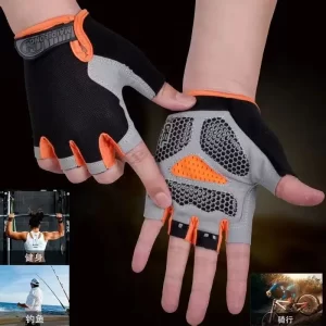 Fingerless Gym Gloves – Breathable Grip for Weight Training