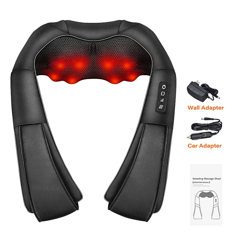 4D Shiatsu Neck & Shoulder Massager with Heat – Kneading Massage Pillow - packaging