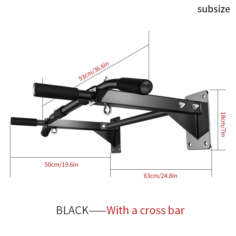 Wall-Mounted Pull-Up Bar-Drill Installation Home Gym Equipment for Indoor Fitness Chin-Up - size and dimensions