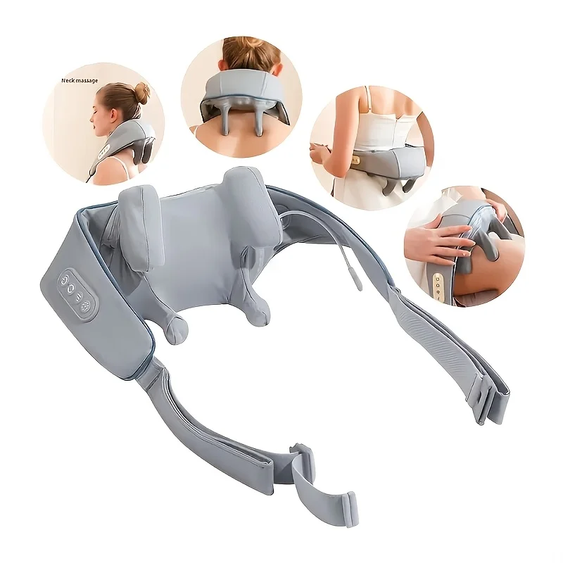 Shiatsu Neck & Shoulder Massager – Cordless, Heated, Kneading - size and dimensions