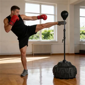 Freestanding Reflex Punching Bag – Height-Adjustable Speed Ball