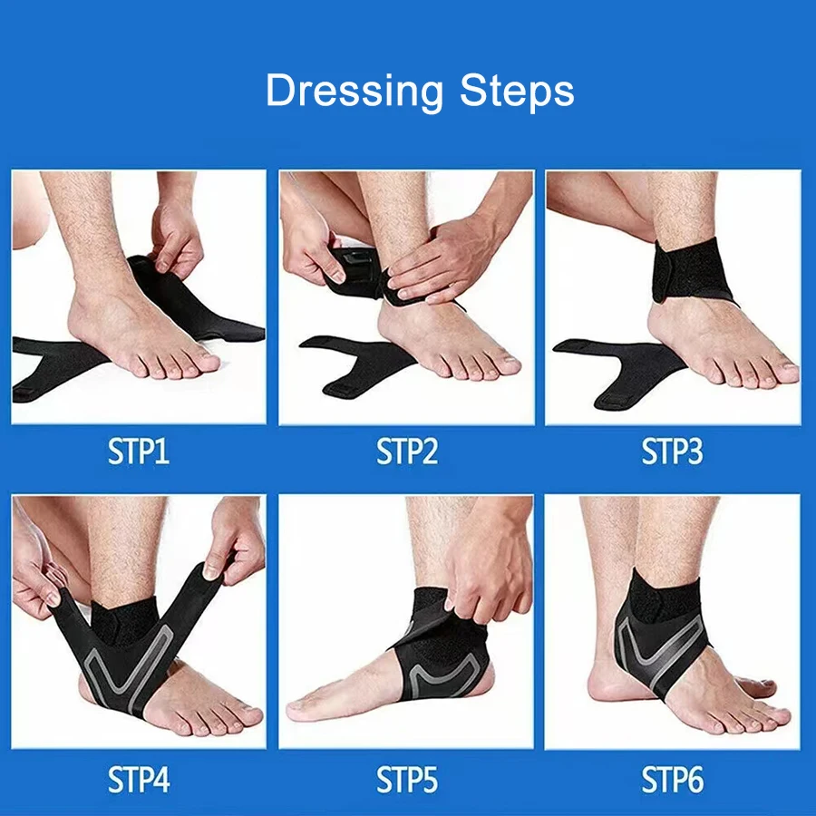 Ankle Brace Compression Sleeve – Adjustable Ankle Support for Sprains