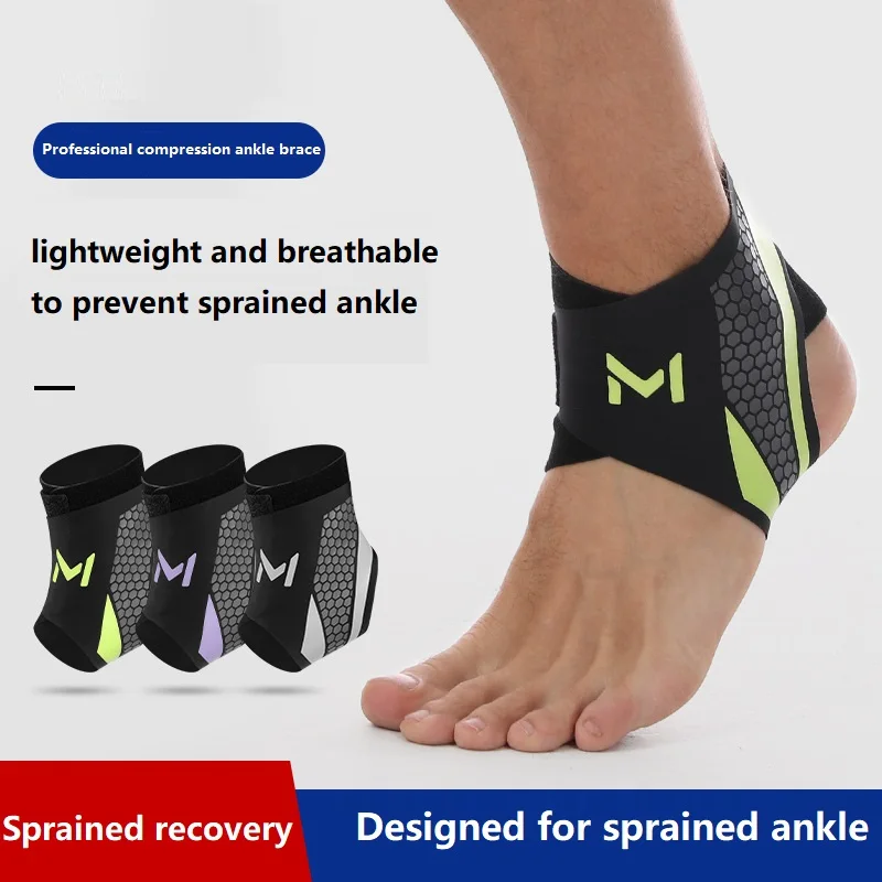Ankle Support Brace & Plantar Fasciitis Night Splint – Compression Anklet - close-up detail
