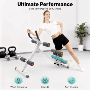 Foldable Ab Roller Machine – LCD Core Trainer, 265lb Capacity