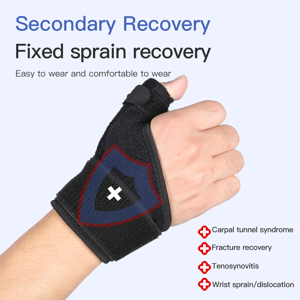 Wrist & Thumb Support Brace – Flexible Splint for De Quervain's & Sprains - close-up detail