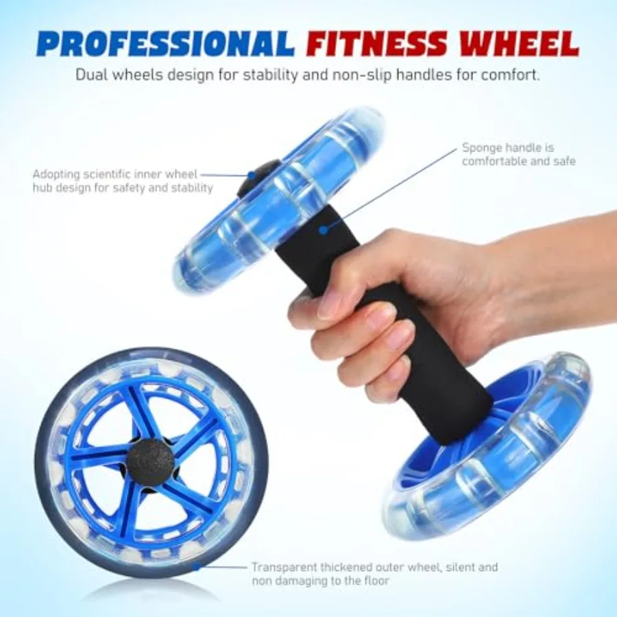 Dual-Wheel Ab Roller – Stable Core Trainer with Non-Slip Handles (2 Pack) - alternate view