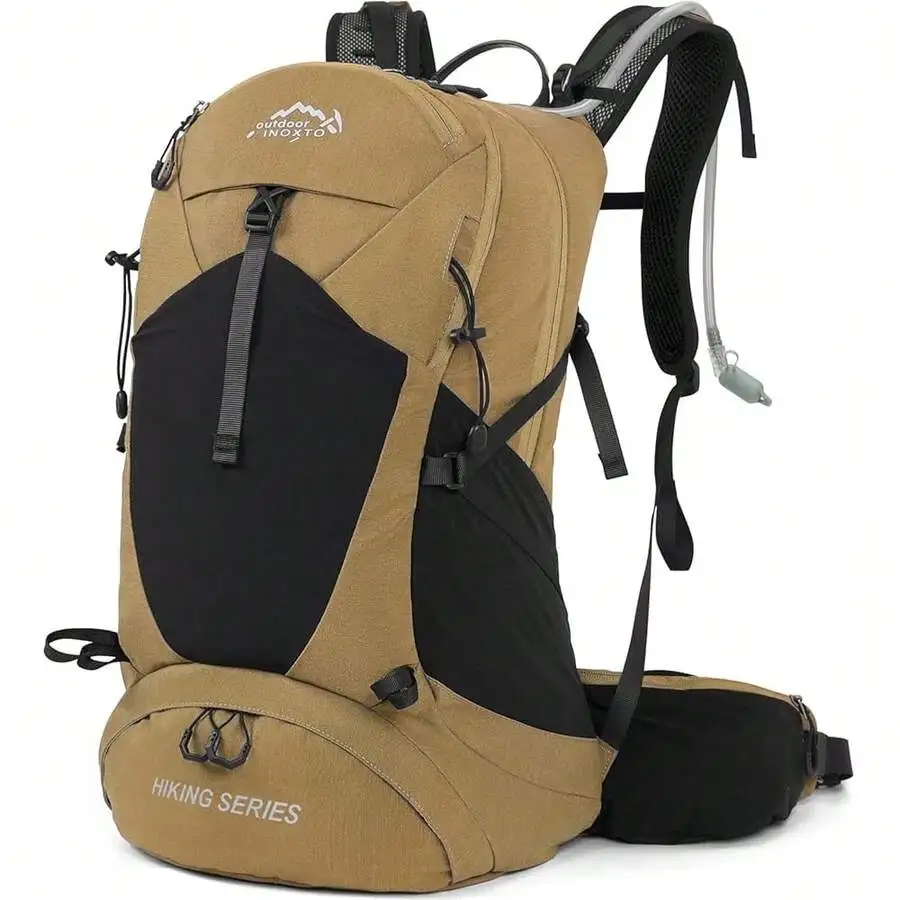 Waterproof Hydration Daypack – 3L Bladder, Rain Cover, Hiking Backpack - size and dimensions