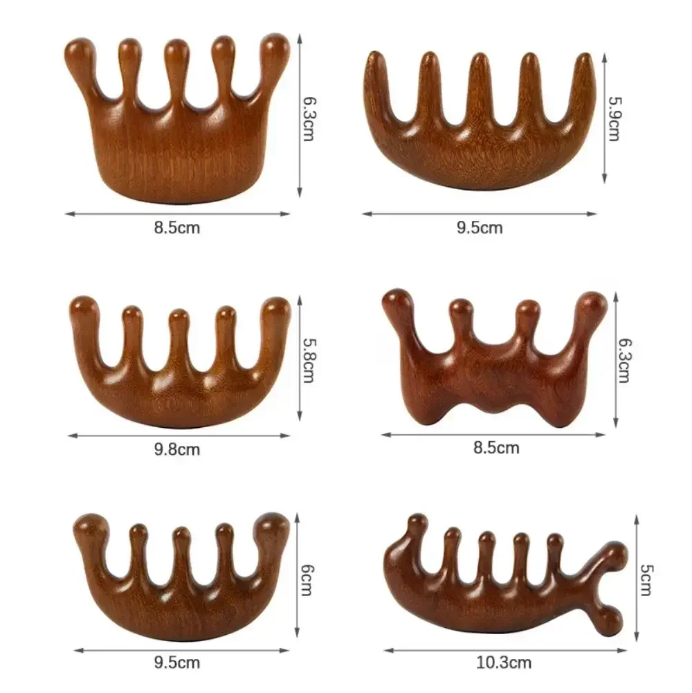 Natural Gua Sha Massage Comb – Head, Face & Scalp Massager - color options