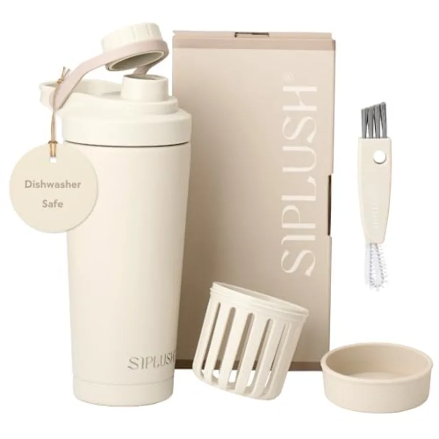 Insulated Stainless Steel Protein Shaker Bottle 24oz – Leak-Proof, Dishwasher Safe