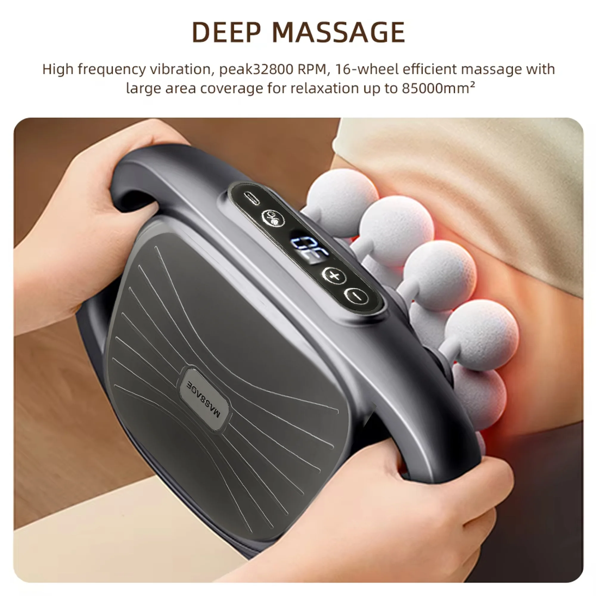16-Head Electric Kneading Body Massager – Back, Shoulders, Legs & Feet - alternate view