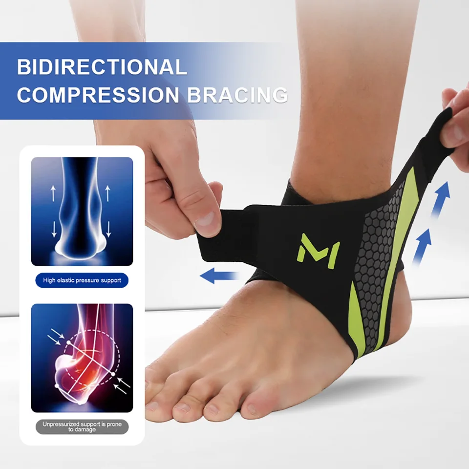 Thin Breathable Ankle Support – Lightweight Compression Sleeve - in use