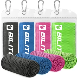 Cooling Towels 4-Pack – Evaporative Ice Towels for Gym, Running & Golf