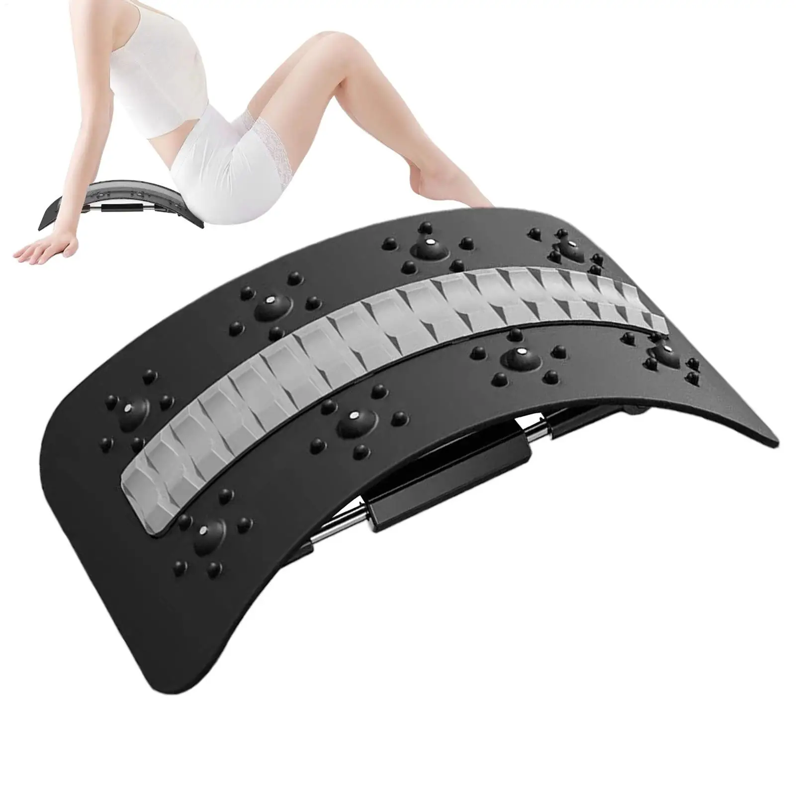 Back Stretcher Multi-Level Adjustable Massager Waist Neck Fitness Lumbar Cervical Spine - close-up detail