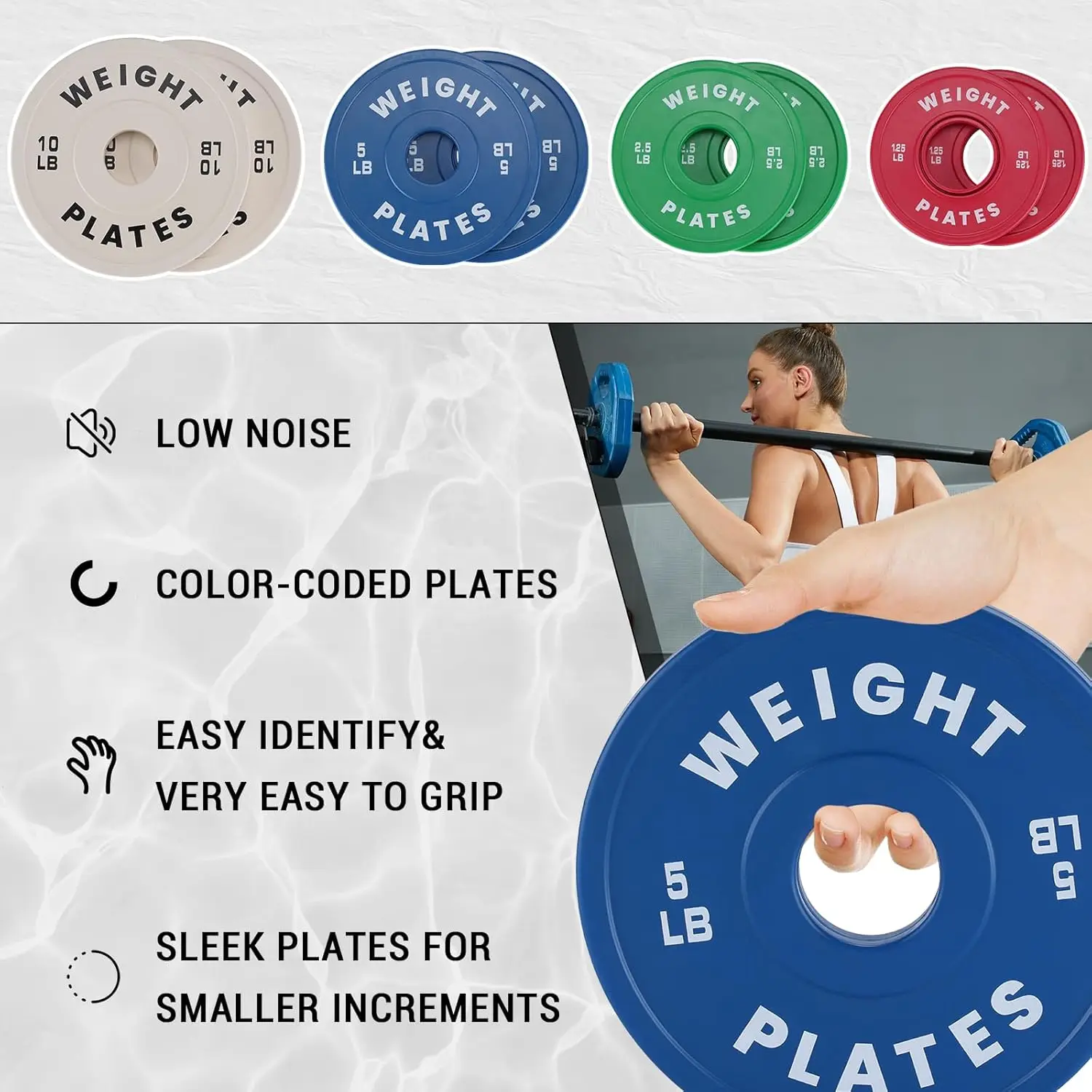 Fractional Weight Plates 1.25-10lb Pair – Micro Loading for Barbell Lifts - size and dimensions
