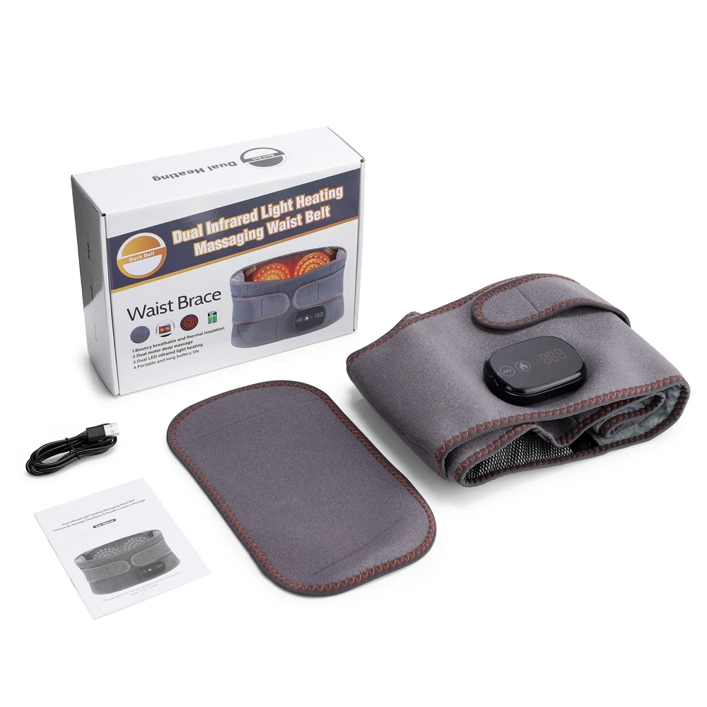 Heated Lumbar Massage Belt – Cordless Vibration & Heat for Lower Back - packaging