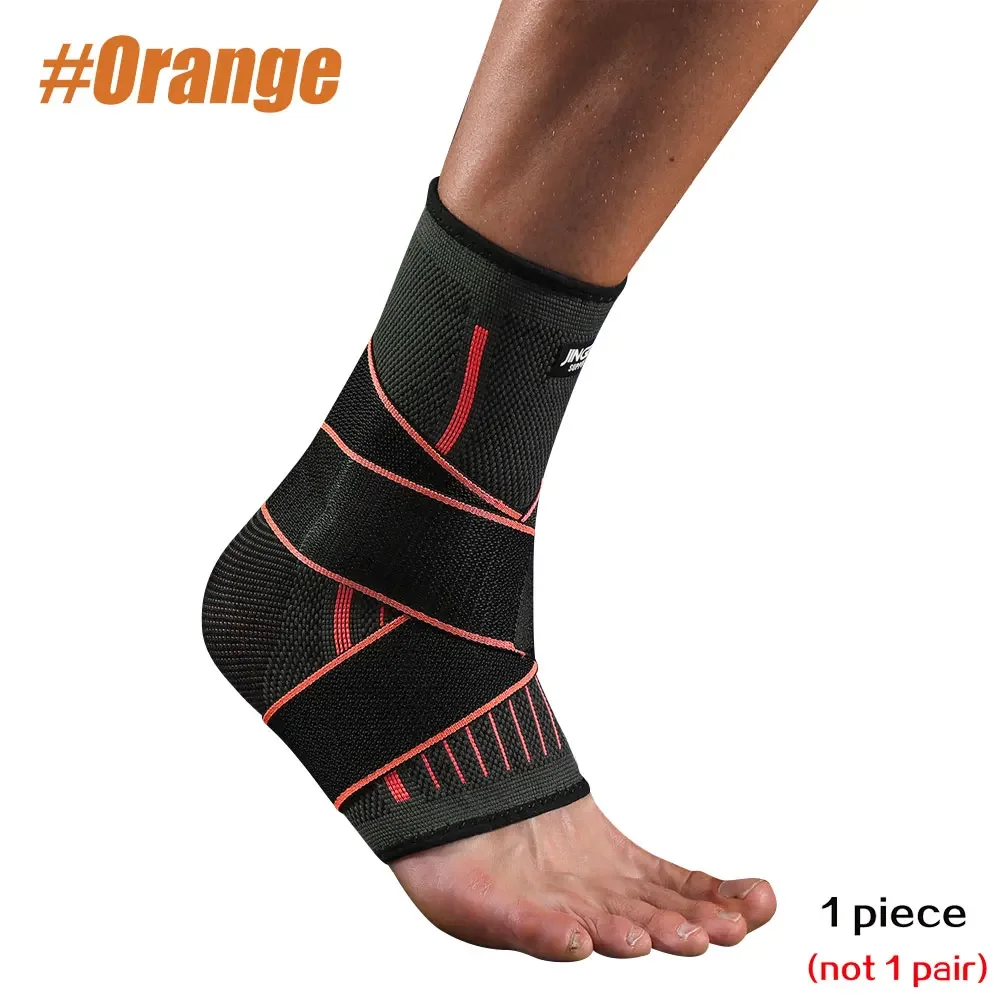 Adjustable Ankle Brace – Compression Sleeve with Stabilising Straps - detail view