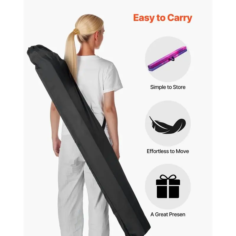 Children's Folding Balance Beam – 2.38m Gymnastics Training Beam - detail view