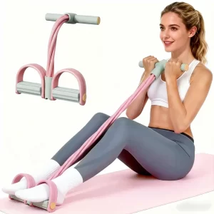 6-Tube Foot Pedal Resistance Band – Portable Core Trainer