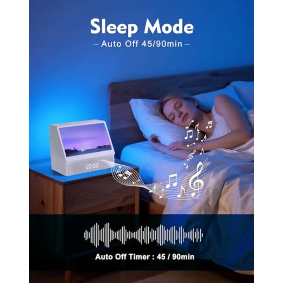 Sunrise Alarm Clock with Sound Machine – Wake-Up Light & Sleep Sounds - in use