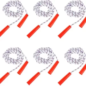 Kids Jump Ropes 12-Pack – 84in Nylon Skipping Ropes for Class & Party