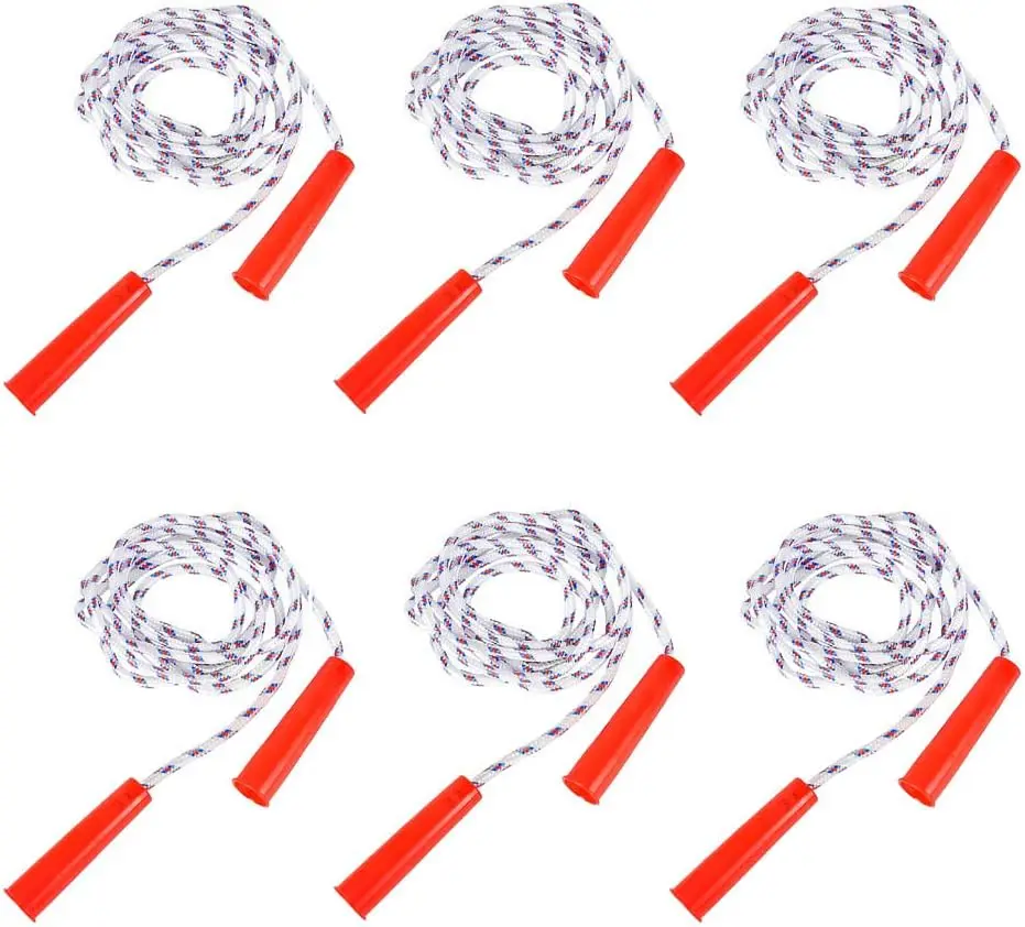 Kids Jump Ropes 12-Pack – 84in Nylon Skipping Ropes for Class & Party